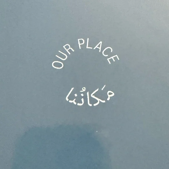 New Our Place Ceramic Flipping Platter, Blue Salt - Picture 3 of 6